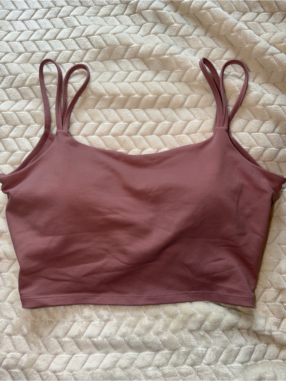 Halara Twist Back Sports Bra Mauve Medium